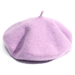 Artistic Wool Candy Color Painter Cap Fashionable Warm Hat