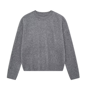 Versatile Solid Color Long Sleeve Soft Sweater