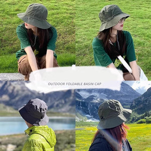 Foldable Fisherman Hat Summer Quick-drying Waterproof Outdoor Cycling Fishing Sunhat Women Men