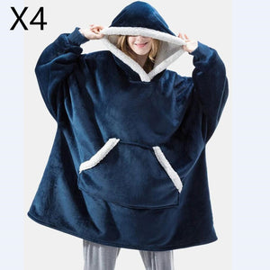 Men And Women Can Wear Zipper Flannel Lazy Blanket