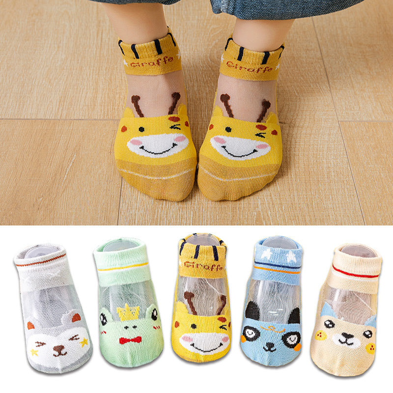 Baby Short Socks Thin Mesh Silk Room Socks