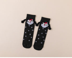 Couple Magnetic Handle Cute Hand Socks Christmas