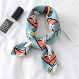 Fashionable All-match Satin Artificial Silk Scarf