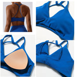 Women's Fashionable Minimalist Tight-fitting Quick-drying Sports Bra Top