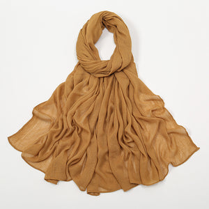 Curling Rayon Wrinkle Scarf Women's Simple Toe Cap