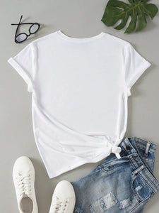 T-shirt Printing Casual Cute Eye Printing Short Sleeve