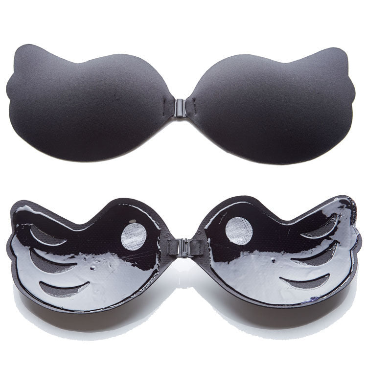 Strapless Black Breast Pad Push Up One-piece Invisible Bra Breathable Safety For Wedding Dress