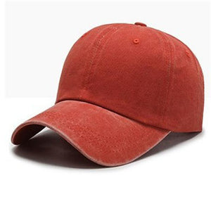 Washed Solid Color Light Board Baseball Cap For Women