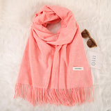 Women's Fashionable All-match Cashmere Tassel Double-sided Scarf