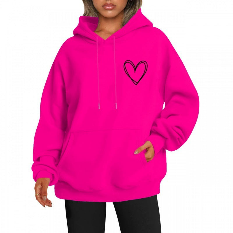 Korean Style Hooded Brushed Hoody Women's Casual