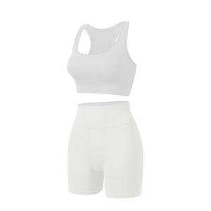 Women's Wireless Sports Yoga Bra And Shorts Suit