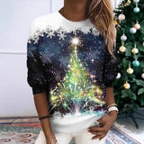 Snowflake Women's Sweater Printed Pullover