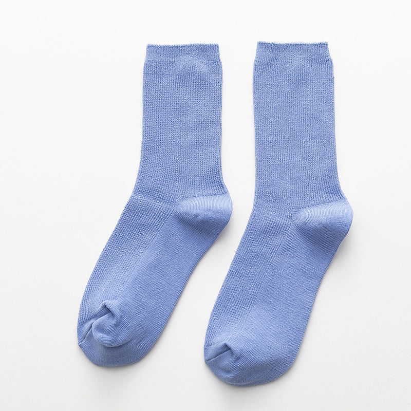 Summer Candy Color Solid Color Mid-calf Length Socks