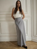 Fishtail Skirt Satin Satin Long