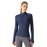 Fleece-lined Yoga Clothing Top Long Sleeve Fitness