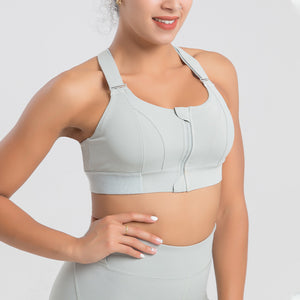 Large Size Sports Bra Adjustable Zipper Combination High-int