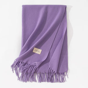 Pure Color Artificial Cashmere Scarf Women's Winter High-grade Shawl