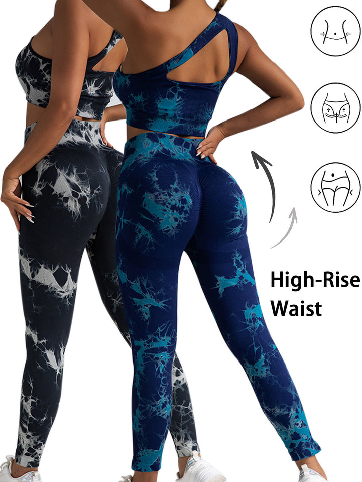 2pack Tie-dye Yoga Pants Seamless Yoga Pants