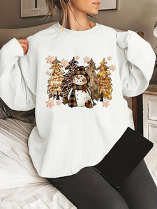 Christmas Series Round Neck Sweater For Women