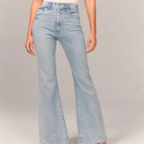 Women's Fashion Casual Solid Color Jeans