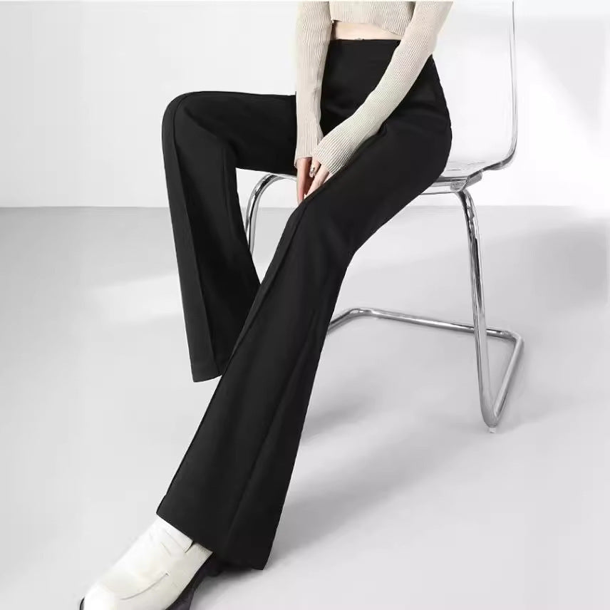 Spring And Autumn Thin High Waist Stretch Slim Suit Pants For Women