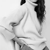Loose Fashion High Collar Thermal Head Cover Two-piece Sweater Women's INS
