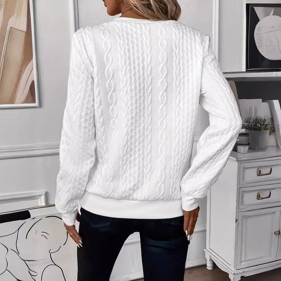 Pullover Half Long-sleeve Zipper Sweaters Women's Clothing