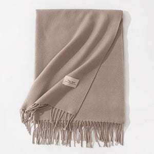 Pure Color Artificial Cashmere Scarf Women's Winter High-grade Shawl