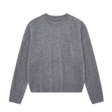 Versatile Solid Color Long Sleeve Soft Sweater