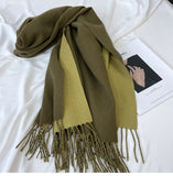 New Scarf Autumn And Winter Popular Color Matching Cashmere Scarf For Women