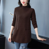 Half Turtleneck Knitted Warm Woolen Skirt Women's Winter Loose