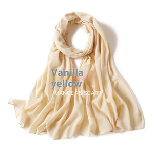 Pure Color Pearl Chiffon Scarf Headcloth Veil Chiffon Scarf