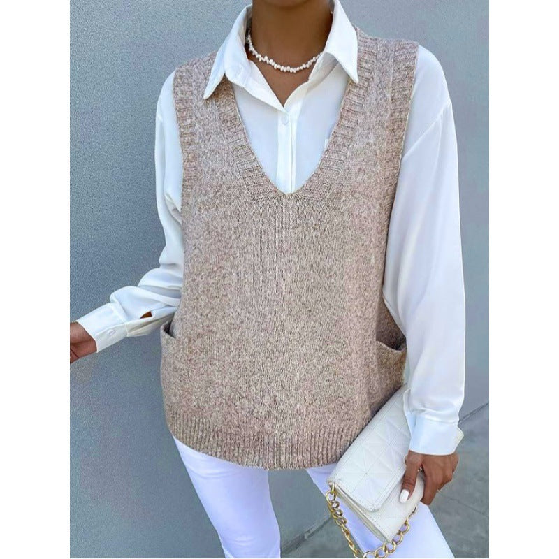 Women's All-match Simple Pullover Solid Color Vest