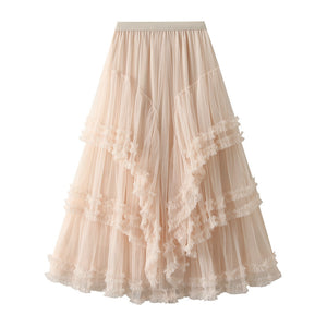 Slimming Multi-layer High-grade Gauze Skirt High-grade Skirt