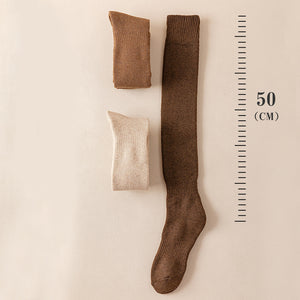 Ins Over-the-knee Socks Women's Autumn And Winter Long Socks Thickened Warm Terry Socks Beautiful Leg Shaping High Socks