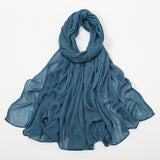 Curling Rayon Wrinkle Scarf Women's Simple Toe Cap