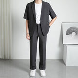 Fashionable All-matching Handsome Half Sleeve Small Suit Suit