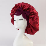 Satin Ribbon Round Bow Elastic Nightcap