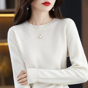 Solid Color Simple Pullover Cashmere Loose Sweater