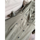 Thin Stretch Linen Slimming A- Line Long Trench Coat For Women