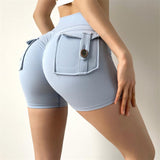 Internet Celebrity Nude Feel Pocket Shorts Yoga Pants