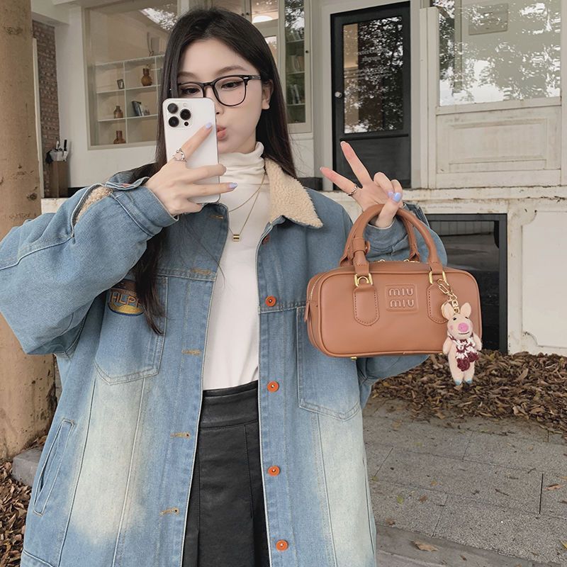 Retro Hong Kong Style Color Block Denim Coat Women's Cardigan Slimming All-matching Jacket