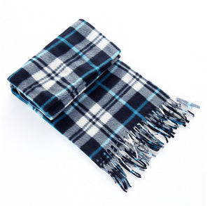 Autumn And Winter Black And White Plaid Plus-sized Thickening Thermal Men's And Women's Scarf