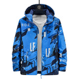 Autumn Couple Outdoor Casual Hooded Jacket Color Matching