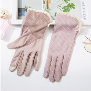 Thin Non-slip Breathable Touch Screen Cotton Short Gloves