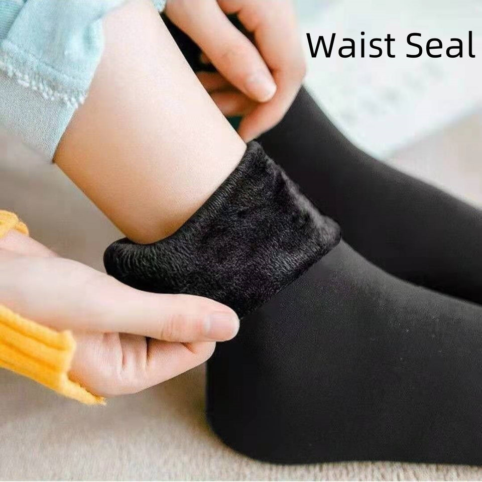 Fleece Lined Padded Warm Keeping Snow Socks Women Mid-high Tube Long