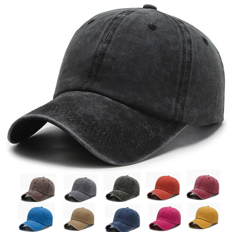 Washed Solid Color Light Board Baseball Cap For Women