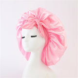 Satin Ribbon Round Bow Elastic Nightcap