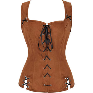 Suede Lace-up Top For Women