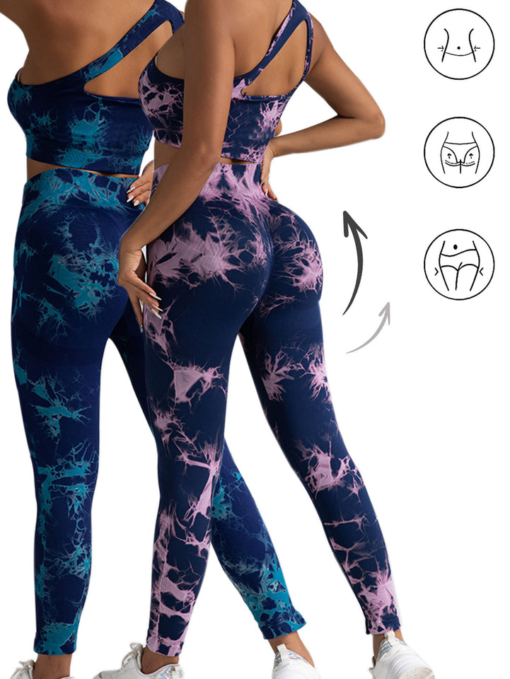 2pack Tie-dye Yoga Pants Seamless Yoga Pants